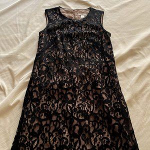 Barely worn black lace, sleeveless shift dress from Loft in size 4.